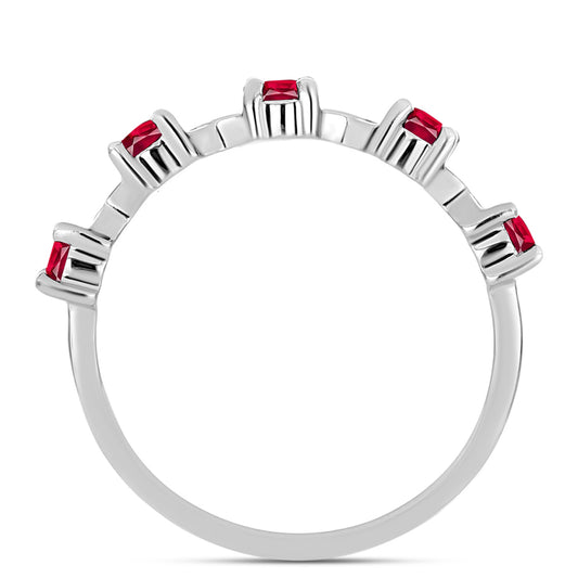Ezüst Gyűrű Madagaszkári Rubinnal