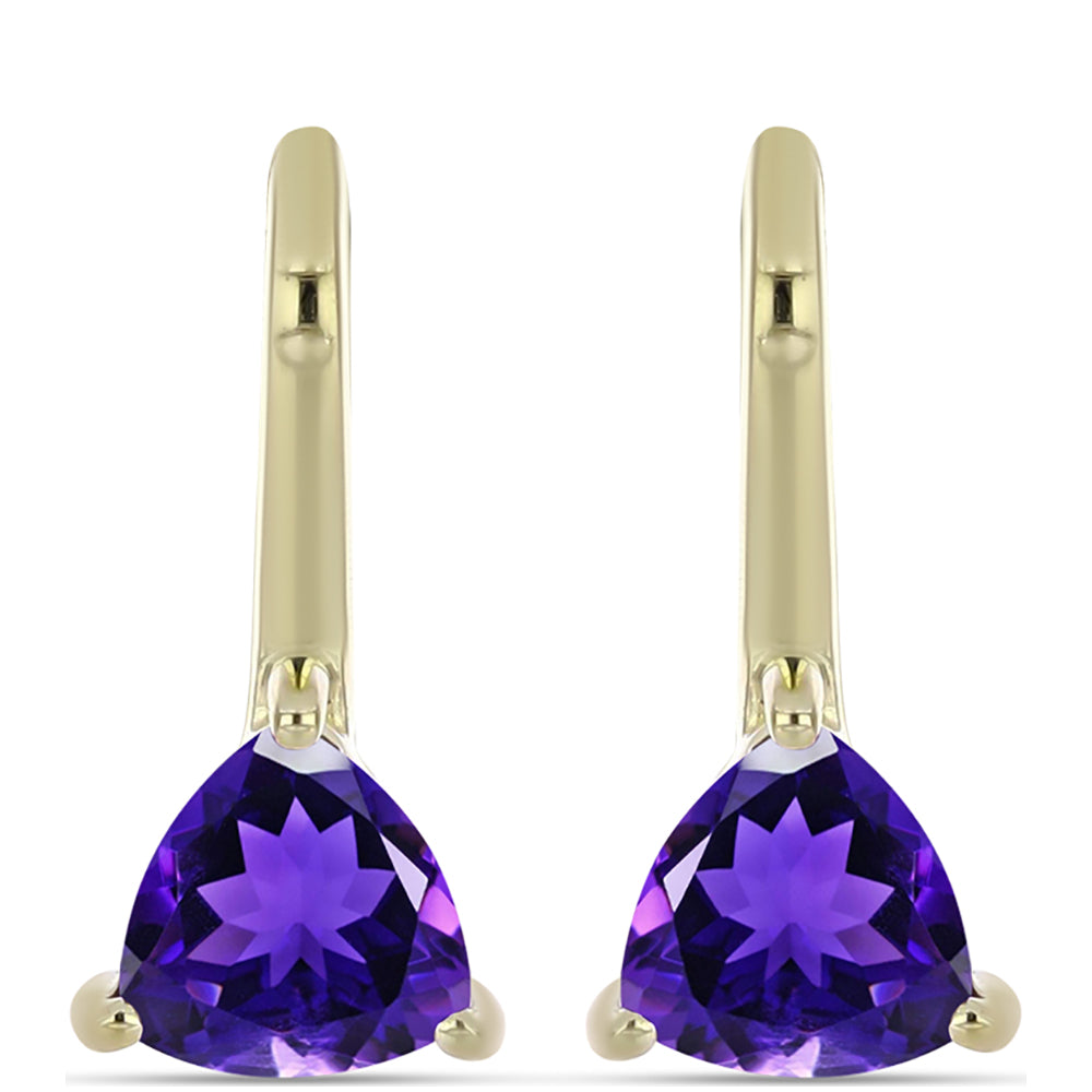 Arannyal Bevont Ezüst Fülbevaló Marokkói Ametiszttel 1 