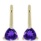 Arannyal Bevont Ezüst Fülbevaló Marokkói Ametiszttel