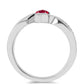 Ezüst Gyűrű Madagaszkári Rubinnal és Fehér Topázzal