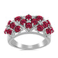 Ezüst Gyűrű Madagaszkári Rubinnal és Fehér Topázzal