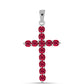 Kereszt Ezüst Medál Madagaszkári Rubinnal