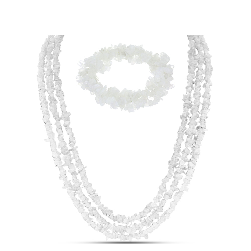 Nugget Szett Szivárvány Holdkővel ( Nyaklánc+Karkötő ) 1 