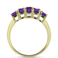 Arannyal Bevont Ezüst Gyűrű Marokkói Ametiszttel