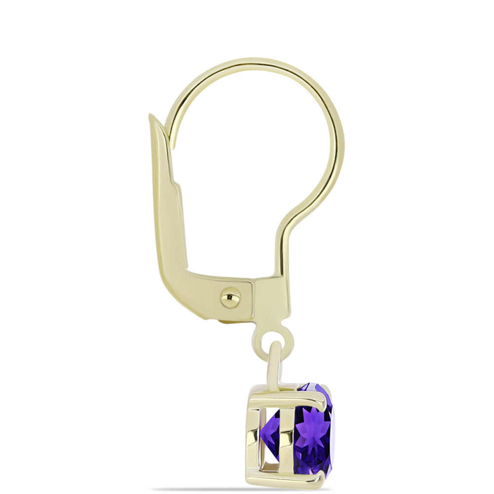 Arannyal Bevont Ezüst Fülbevaló Marokkói Ametiszttel 2 