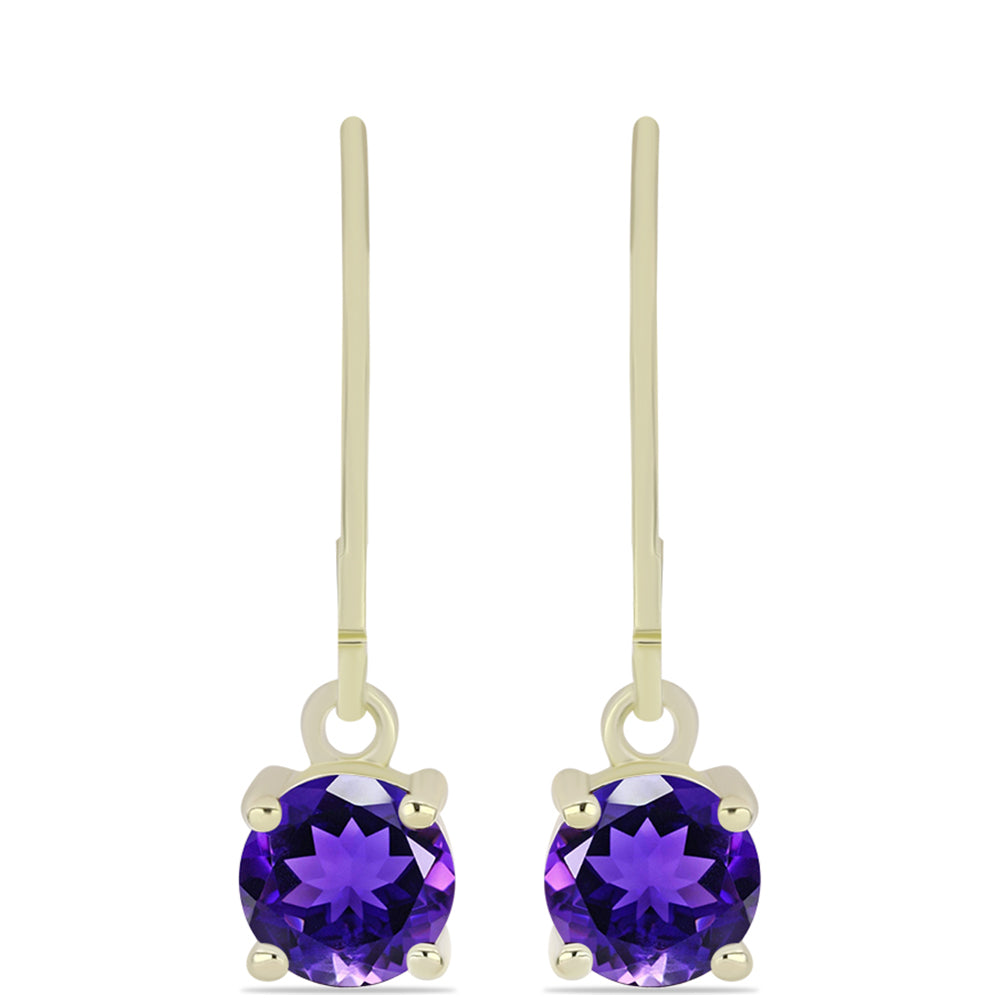 Arannyal Bevont Ezüst Fülbevaló Marokkói Ametiszttel 1 