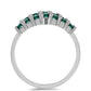 Ezüst Gyűrű Zöldes Tengerkék Moissanite-tal