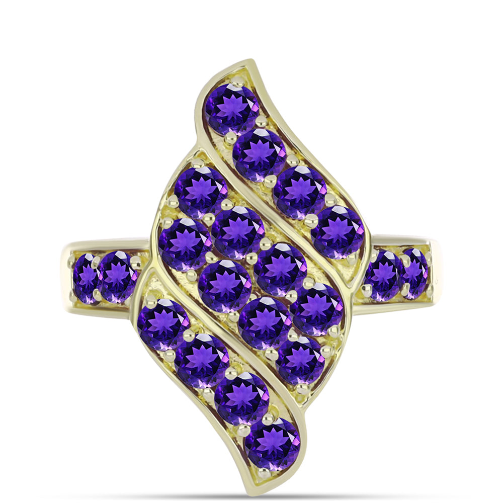 Arannyal Bevont Ezüst Gyűrű Marokkói Ametiszttel 1 