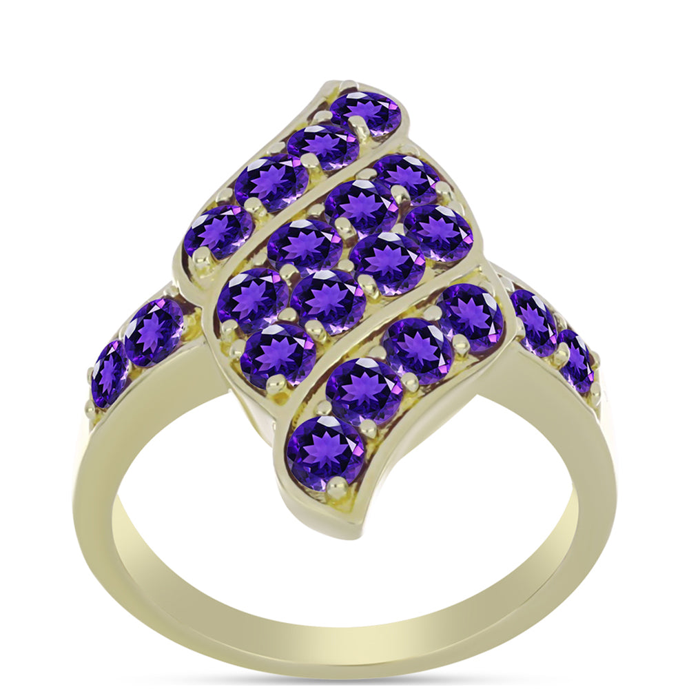 Arannyal Bevont Ezüst Gyűrű Marokkói Ametiszttel 3 