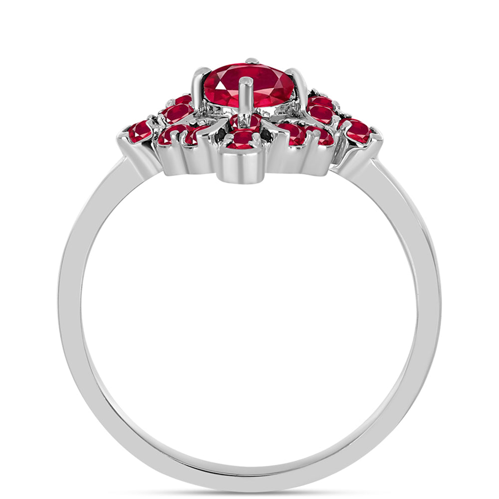 Ezüst Gyűrű Madagaszkári Rubinnal