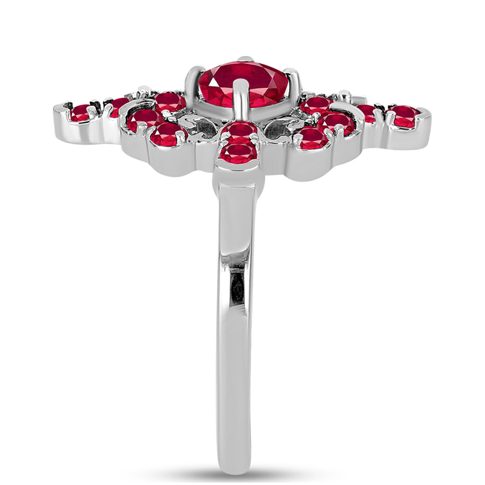 Ezüst Gyűrű Madagaszkári Rubinnal 4 