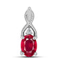 Ezüst Medál Madagaszkári Rubinnal és Fehér Topázzal