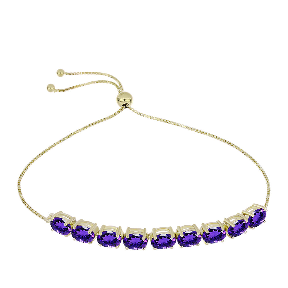 Arannyal Bevont Ezüst Karkötő Marokkói Ametiszttel