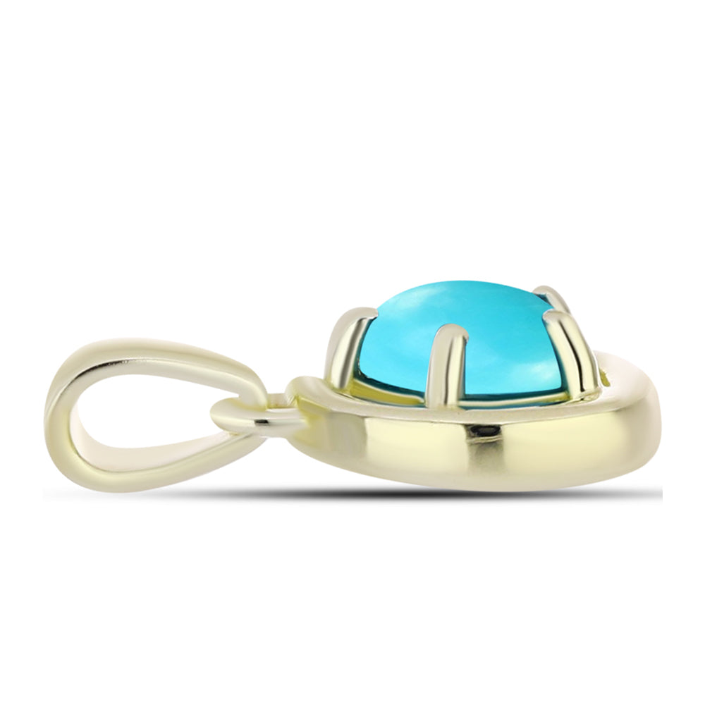 Arannyal Bevont Ezüst Medál Csipkerózsika Türkizzel 2 