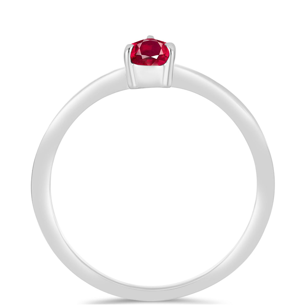 Ezüst Gyűrű Madagaszkári Rubinnal