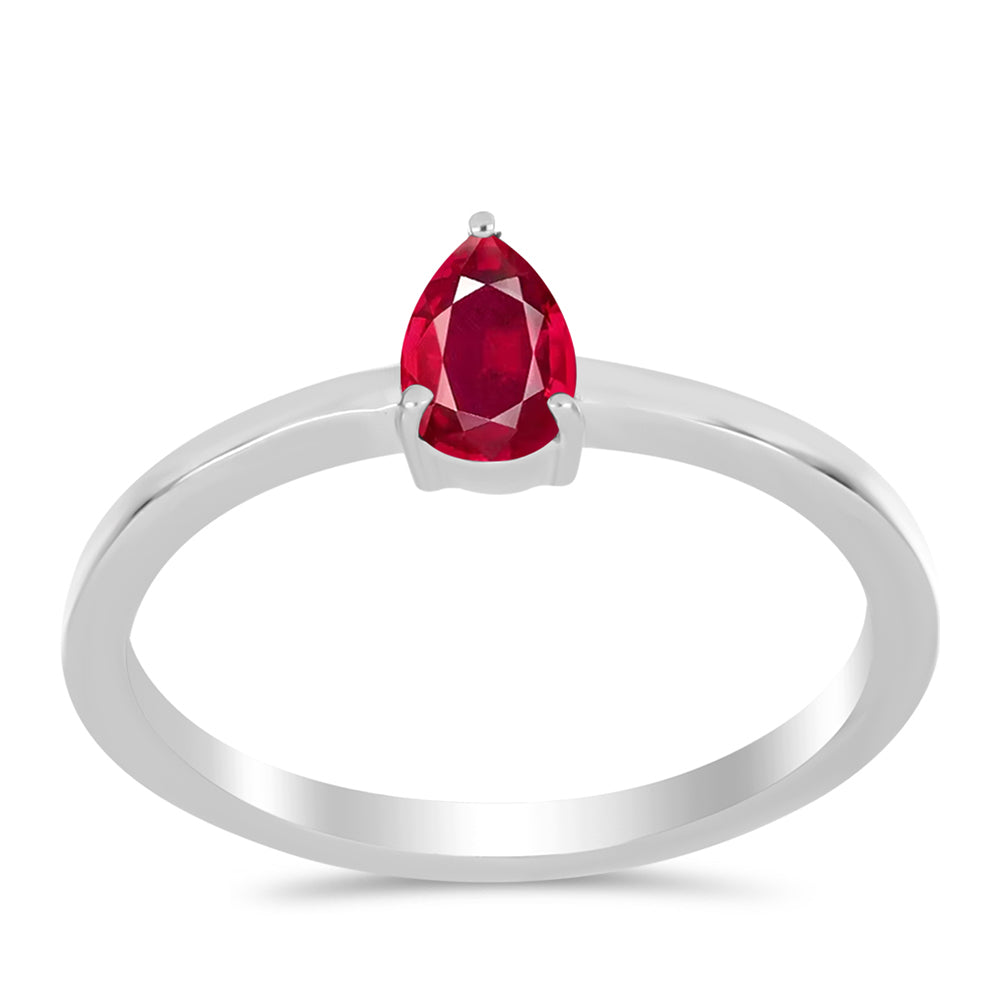 Ezüst Gyűrű Madagaszkári Rubinnal