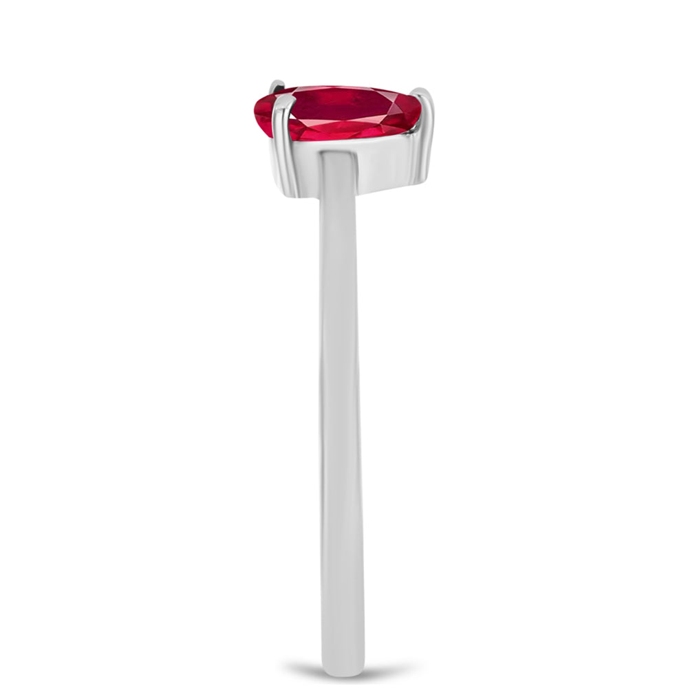 Ezüst Gyűrű Madagaszkári Rubinnal