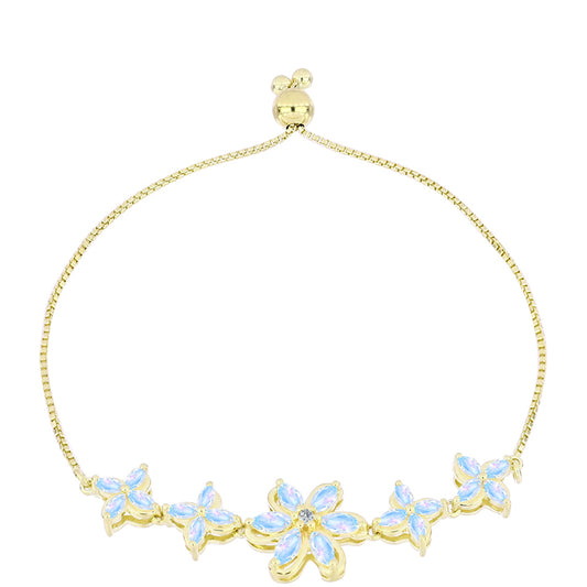 Arannyal Bevont Ezüst Karkötő Szivárvány Holdkővel