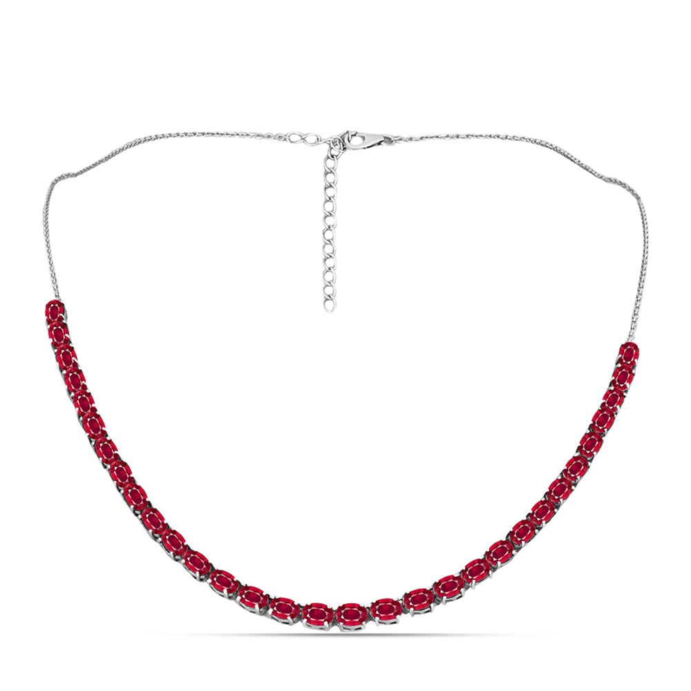 Ezüst Nyaklánc Madagaszkári Rubinnal 1 