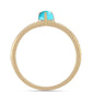 Arannyal Bevont Ezüst Gyűrű Csipkerózsika Türkizzel
