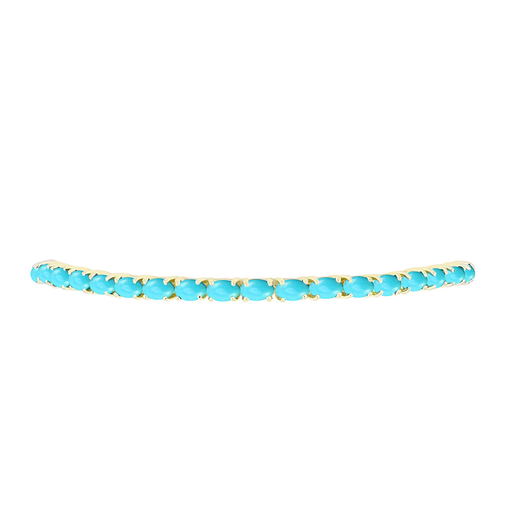 Arannyal Bevont Ezüst Karkötő Csipkerózsika Türkizzel 2 