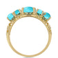 Arannyal Bevont Ezüst Gyűrű Csipkerózsika Türkizzel