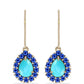 Arannyal Bevont Ezüst Fülbevaló Csipkerózsika Türkizzel és Ausztrál Kék Zafírral