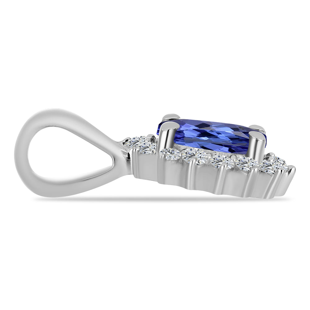 Ezüst Medál "AA" Osztályú Tanzanittal és Fehér Topázzal 2 