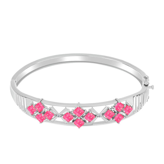 Ezüst Karperec Rózsaszínű Opállal és Fehér Topázzal