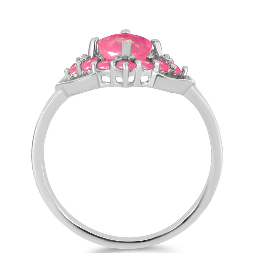 Ezüst Gyűrű Rózsaszínű Opállal 2 