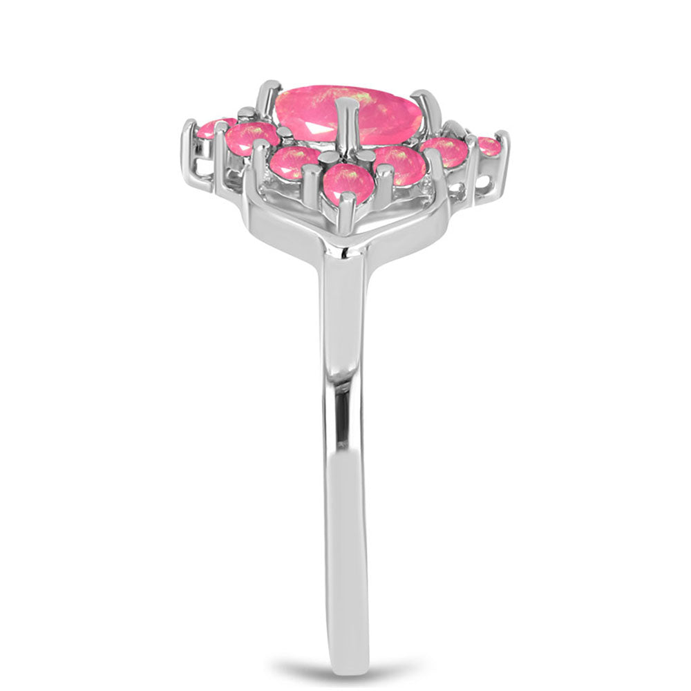 Ezüst Gyűrű Rózsaszínű Opállal