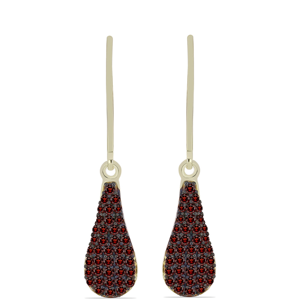 Arannyal Bevont Ezüst Fülbevaló Barton Gránáttal