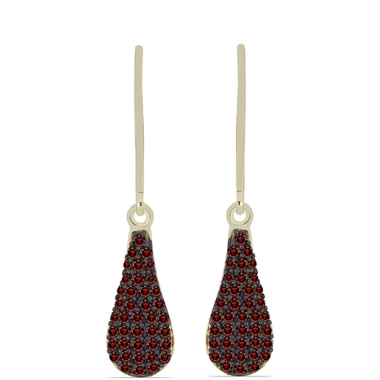 Arannyal Bevont Ezüst Fülbevaló Barton Gránáttal