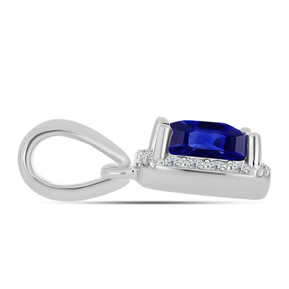 Ezüst Medál Ausztrál Kék Zafírral és Fehér Topázzal 2 