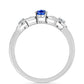 Ezüst Gyűrű Ausztrál Kék Zafírral és Fehér Topázzal