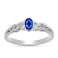 Ezüst Gyűrű Ausztrál Kék Zafírral és Fehér Topázzal
