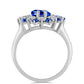 Ezüst Gyűrű Ausztrál Kék Zafírral és Fehér Topázzal