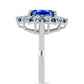 Ezüst Gyűrű Ausztrál Kék Zafírral és Fehér Topázzal