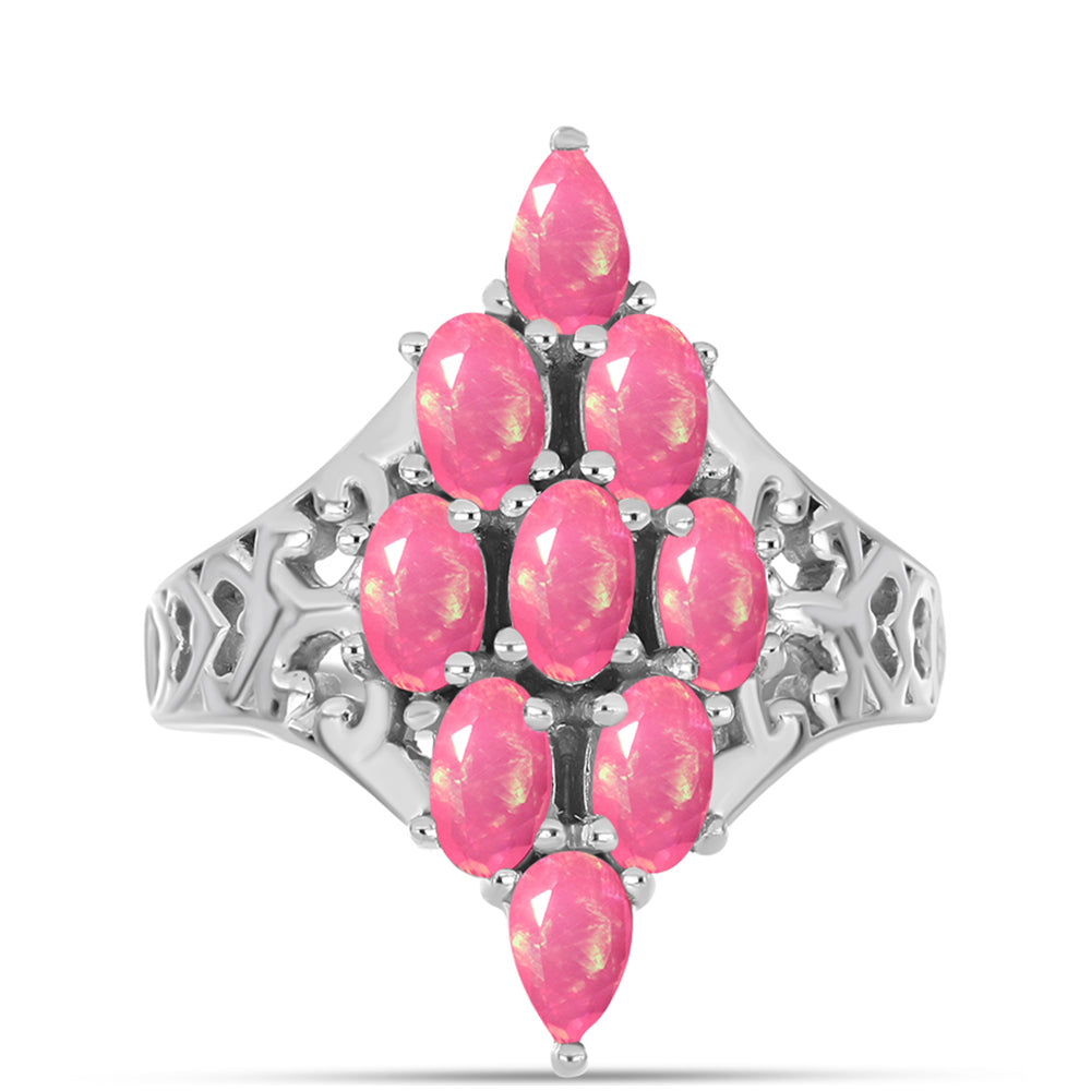 Ezüst Gyűrű Rózsaszínű Opállal 1 