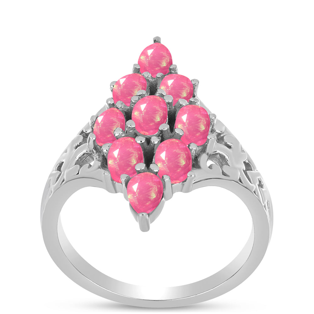 Ezüst Gyűrű Rózsaszínű Opállal 3 
