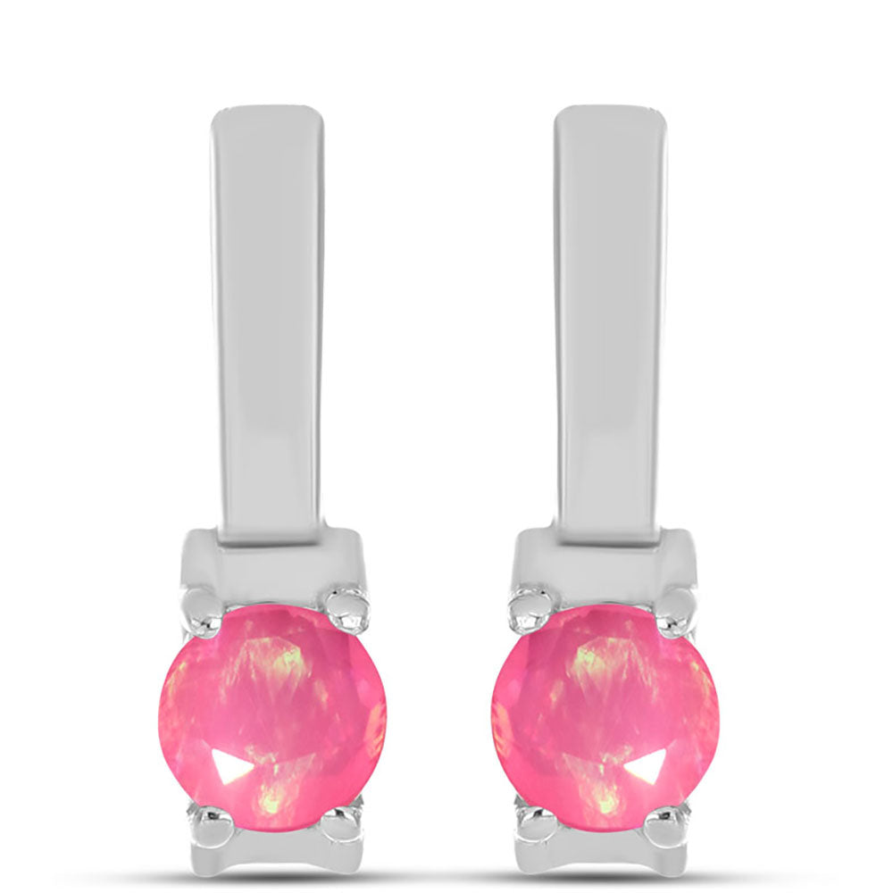 Ezüst Fülbevaló Rózsaszínű Opállal 1 