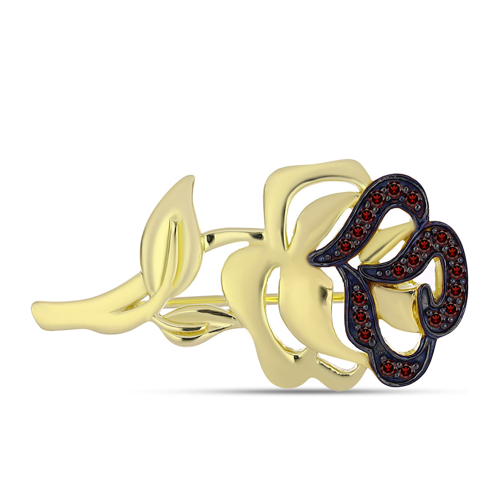 Arannyal Bevont Ezüst Bross Barton Gránáttal 1 