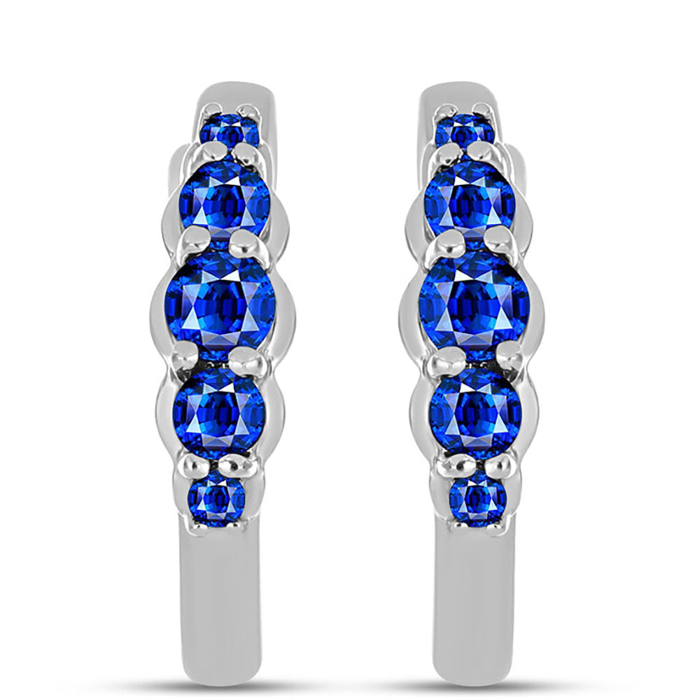Ezüst Fülbevaló Ausztrál Kék Zafírral