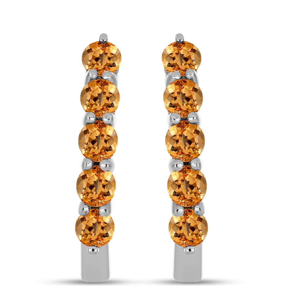 Ezüst Fülbevaló "Császársárga" Topázzal 1 