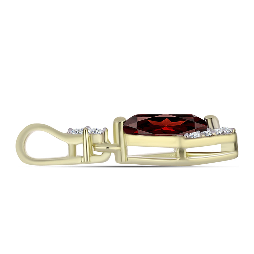 Arannyal Bevont Ezüst Medál Barton Gránáttal és Fehér Topázzal 2 