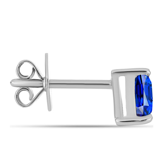 Ezüst Fülbevaló Ausztrál Kék Zafírral
