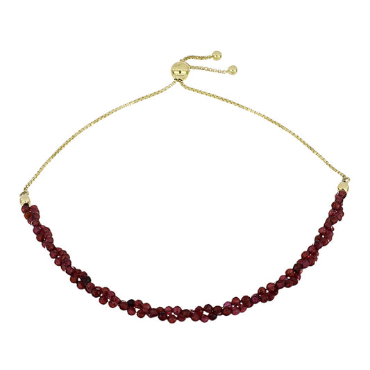 Arannyal Bevont Ezüst Karkötő Barton Gránáttal