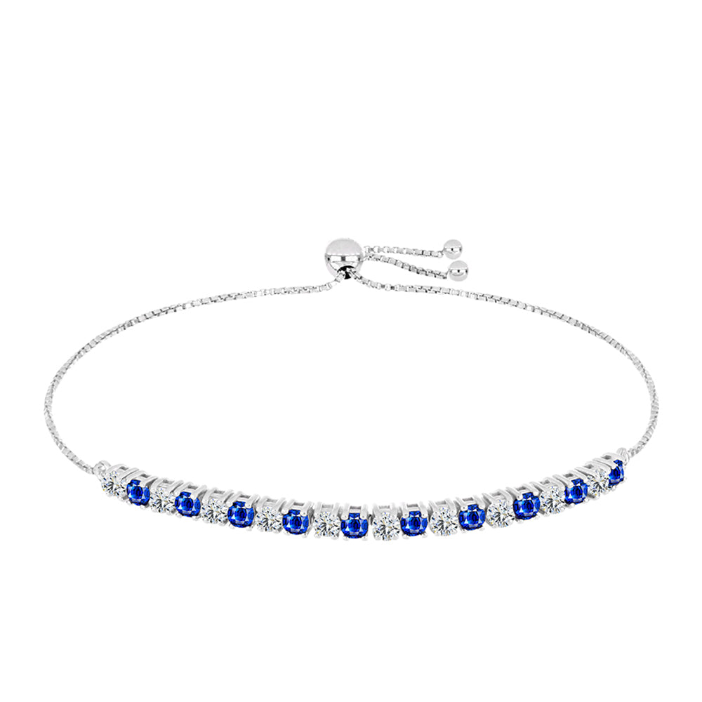 Ezüst Karkötő Ausztrál Kék Zafírral és Fehér Topázzal 1 