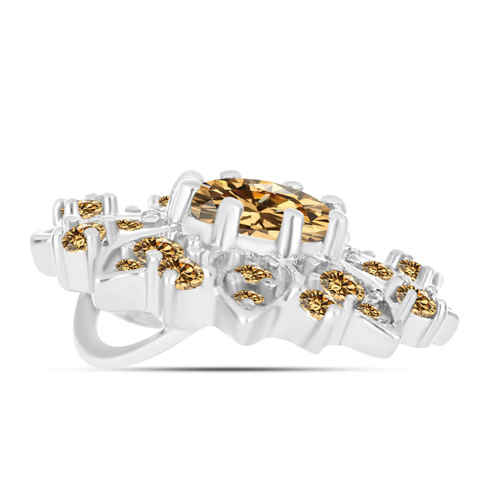 Ezüst Medál Pezsgő Moissanite-tal 2 