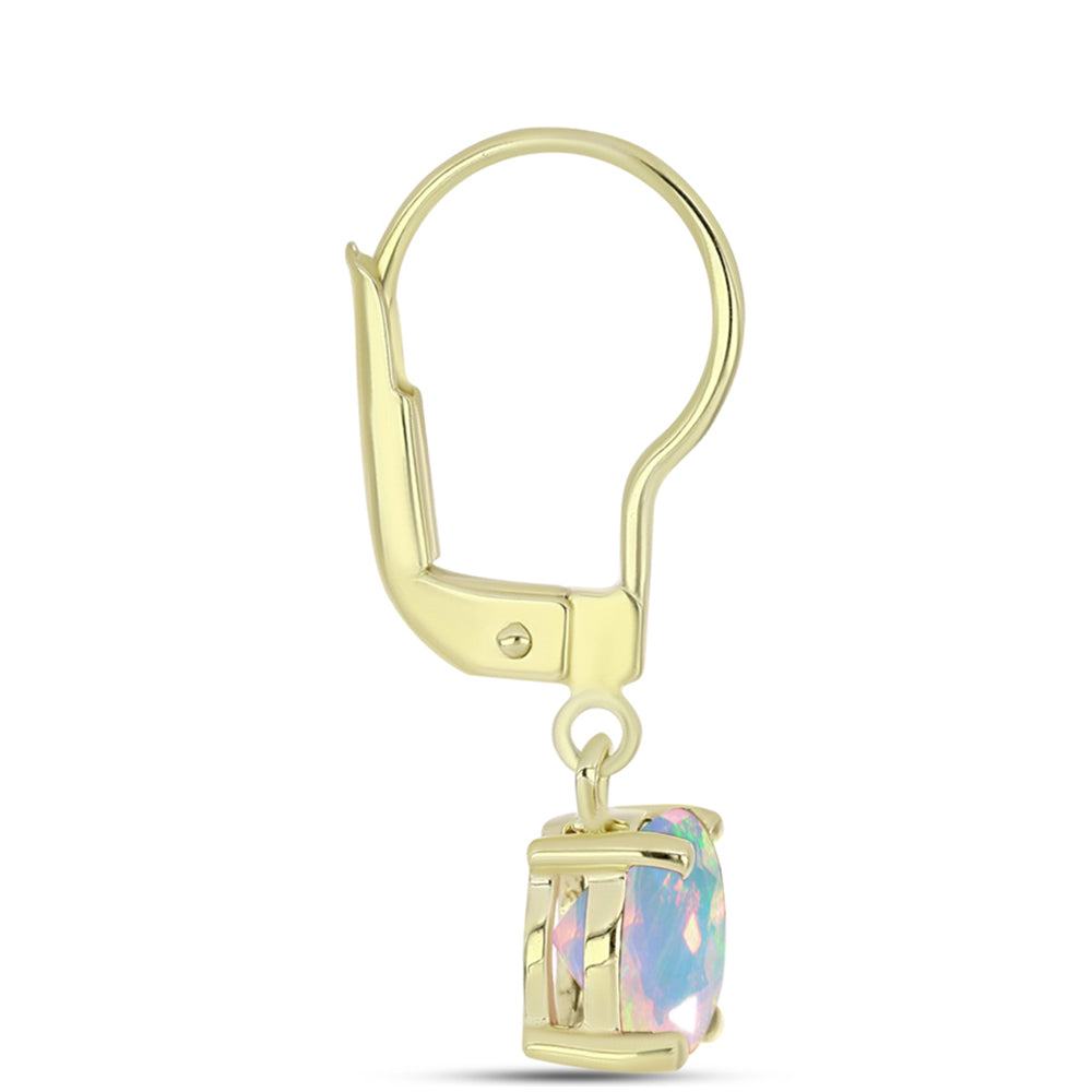 Arannyal Bevont Ezüst Szett Etiópiai Vörös Opállal és Lega Dembi Éjfekete Etiópiai Opállal ( Fülbevaló )